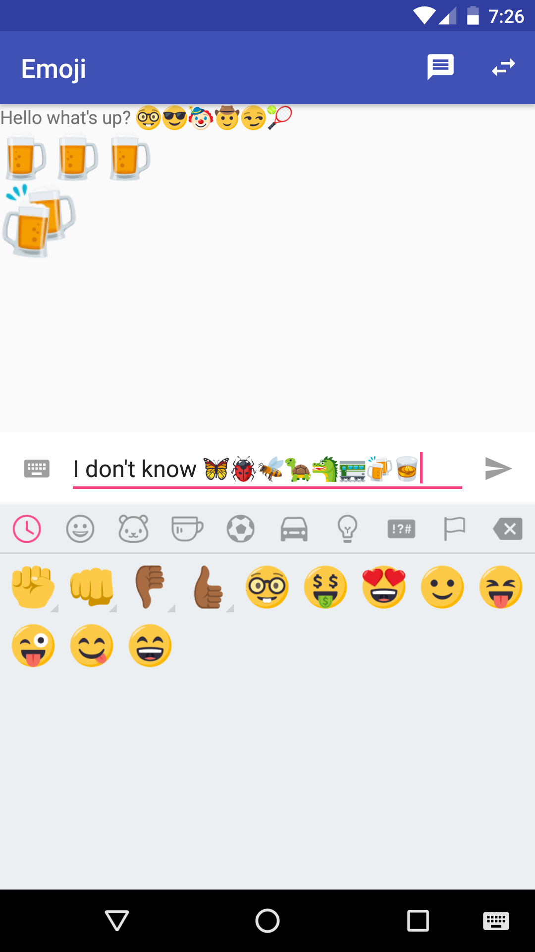 Recent Emojis