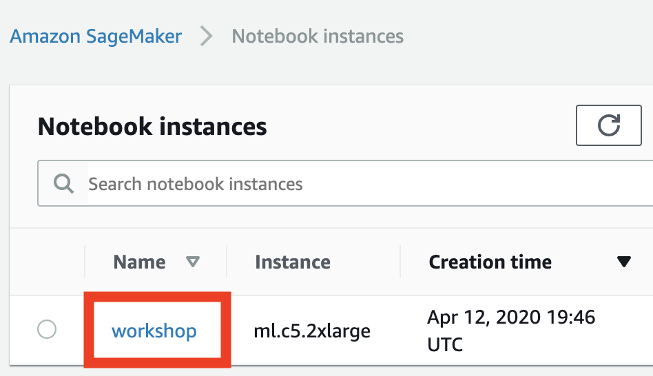 Notebook Instance Details