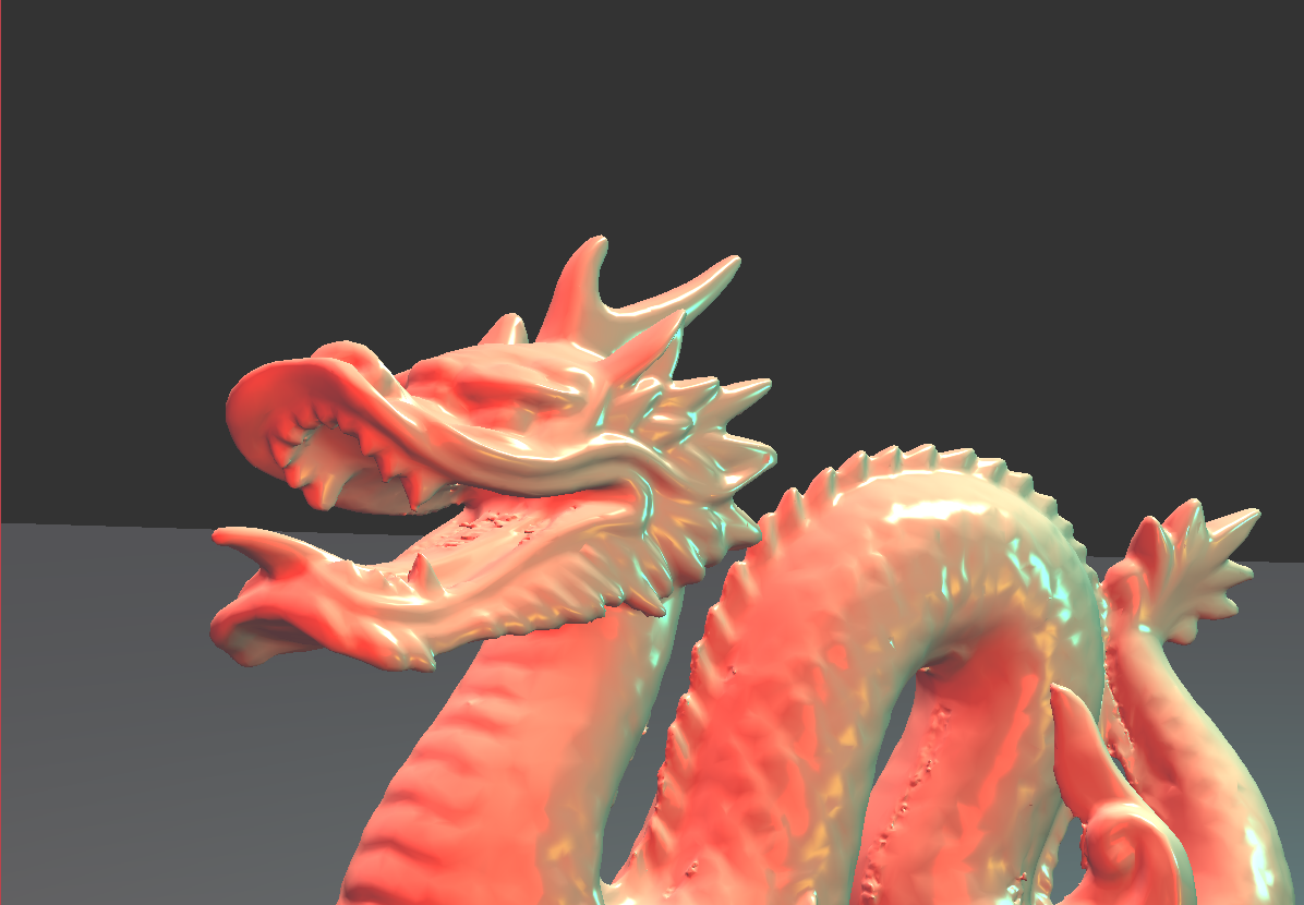 Dragon. Plain colour material.