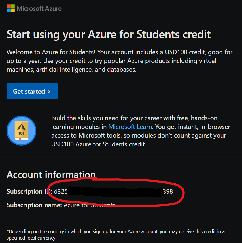 Welcome to Azure for Students
