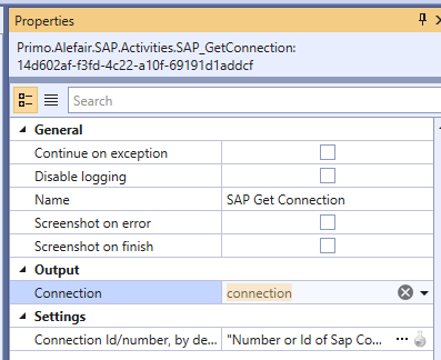 SAP Get Connection
