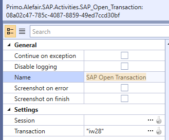 SAP Open Transaction