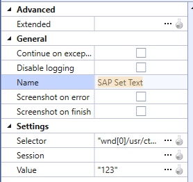 SAP Set Text