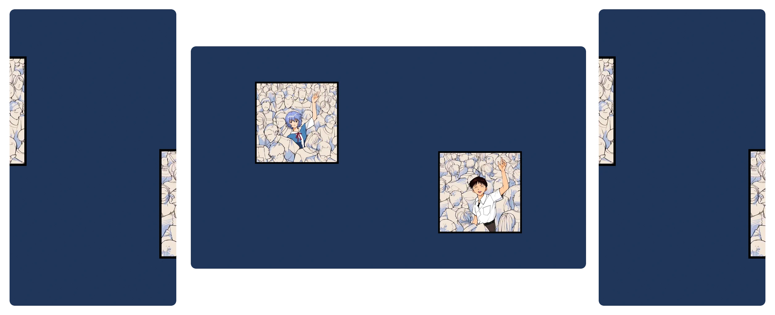 The same wallpaper cropped around the center on every monitor