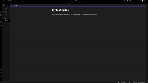 Gif showing how the example plugin works