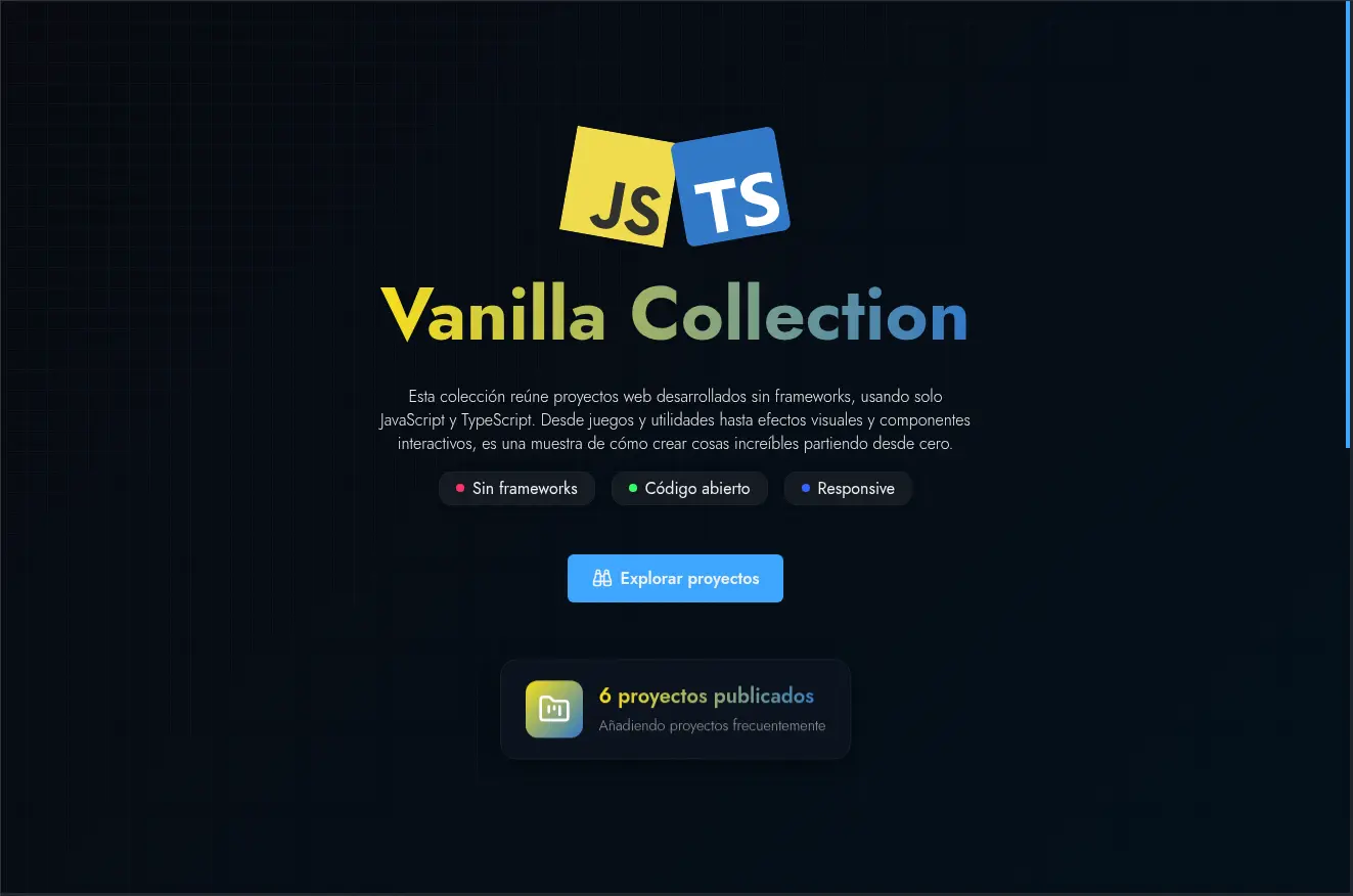 Proyecto Vanilla JS & TS Collection
