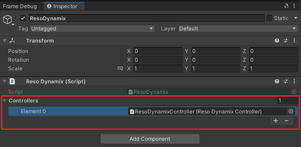 Add ResoDynamixController