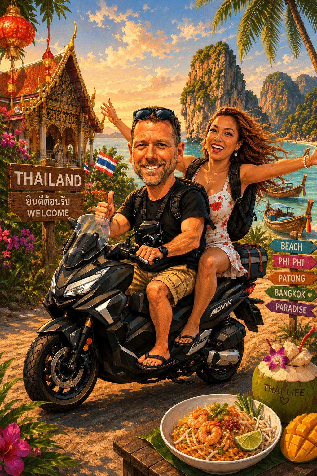 Iain on his ADV 350 in Thailand