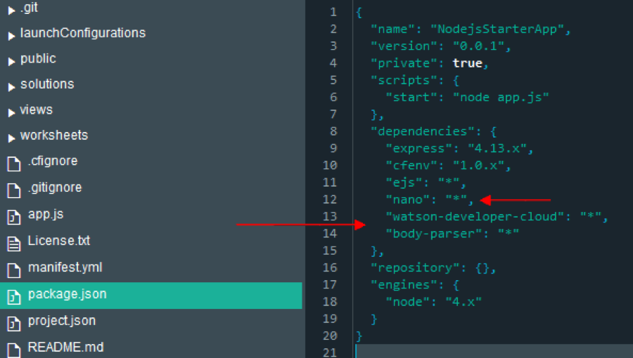 Package JSON