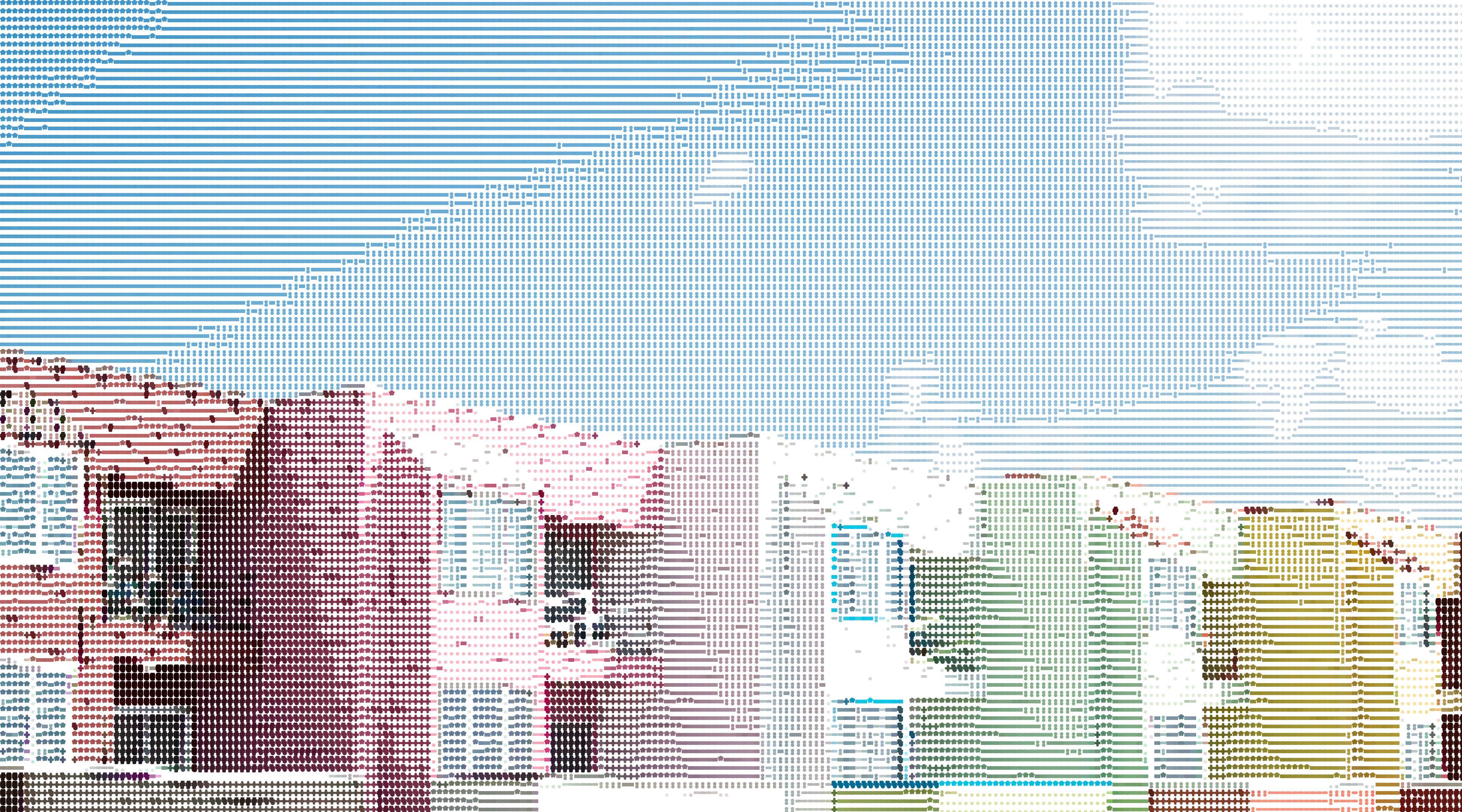 Houses ASCII Color