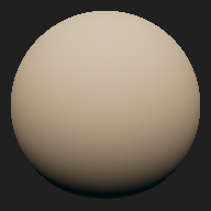 Same sphere with lighting rotated upward