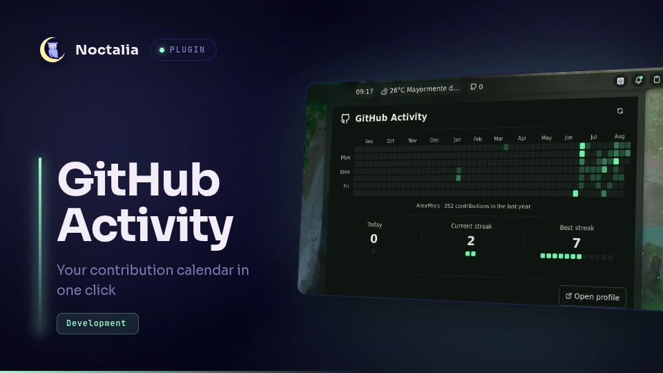 GitHub Activity panel
