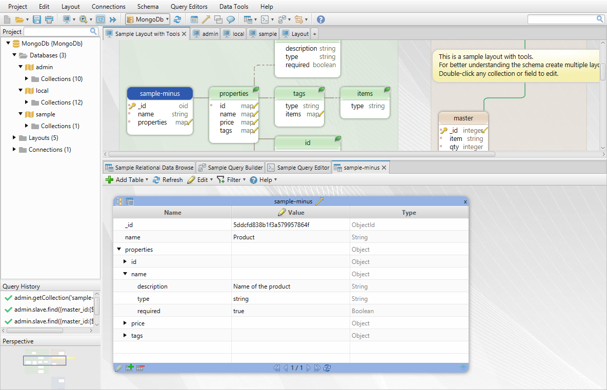 MongoDB Data Explorer adn Editor