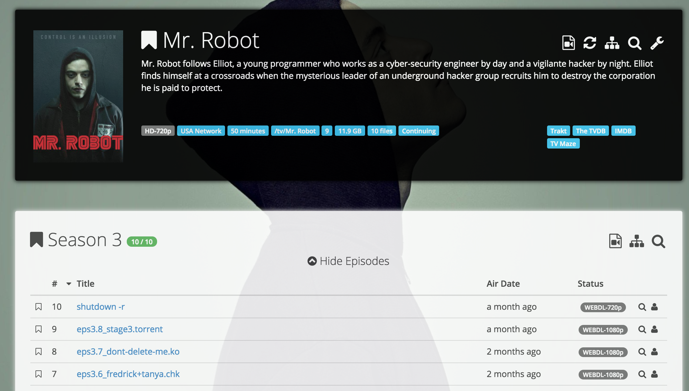 Monitor Mr Robot season 1