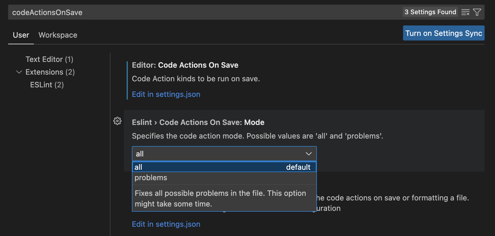 Enable "Format On Save"