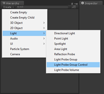 Create Light Probe Group Control