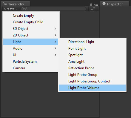 Create Light Probe Volume