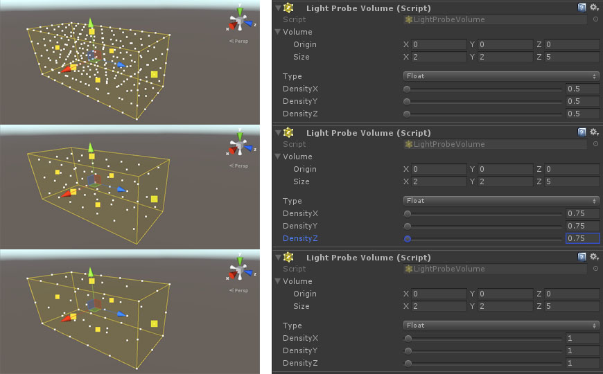 Flaot density settings