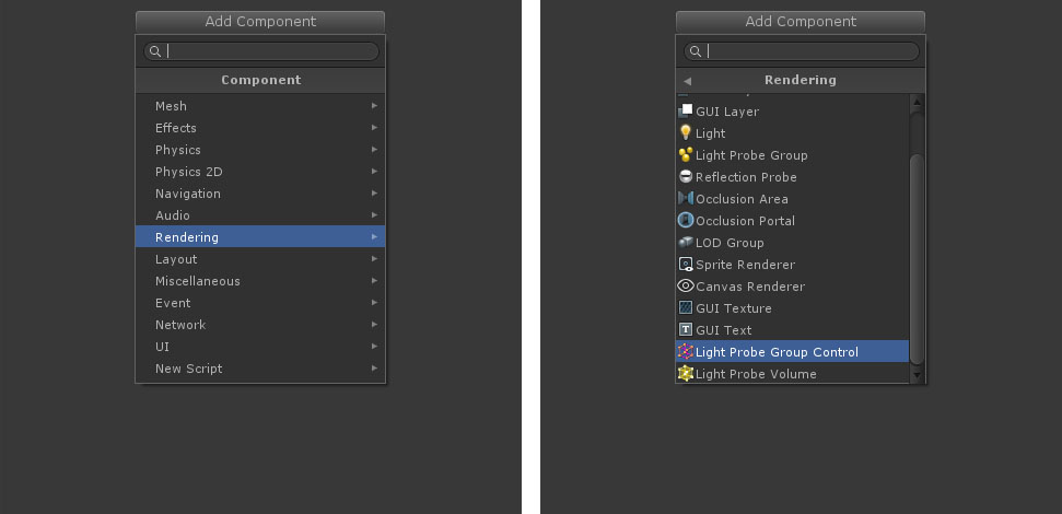 Add Light Group Control component