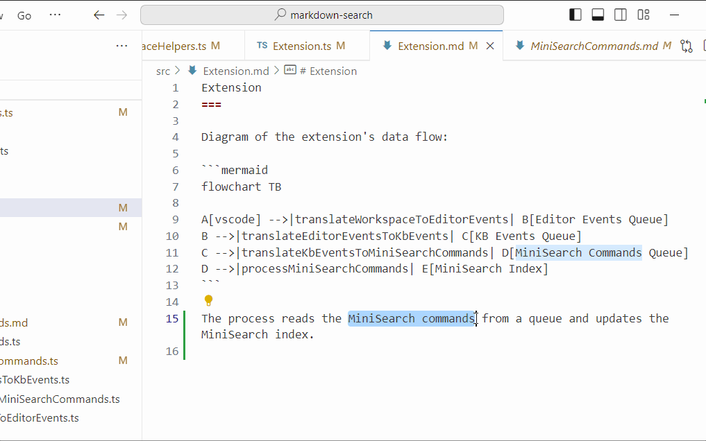 demo: add link from search results