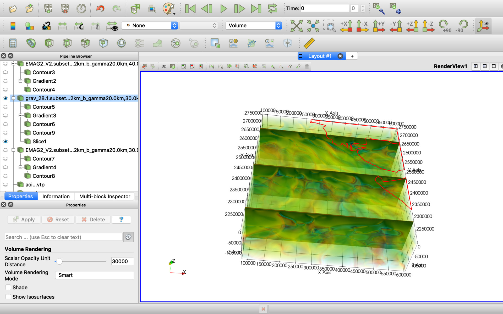 ParaView Project Screenshot 3D with slices