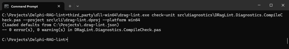 drag-lint check-unit 无异常结果