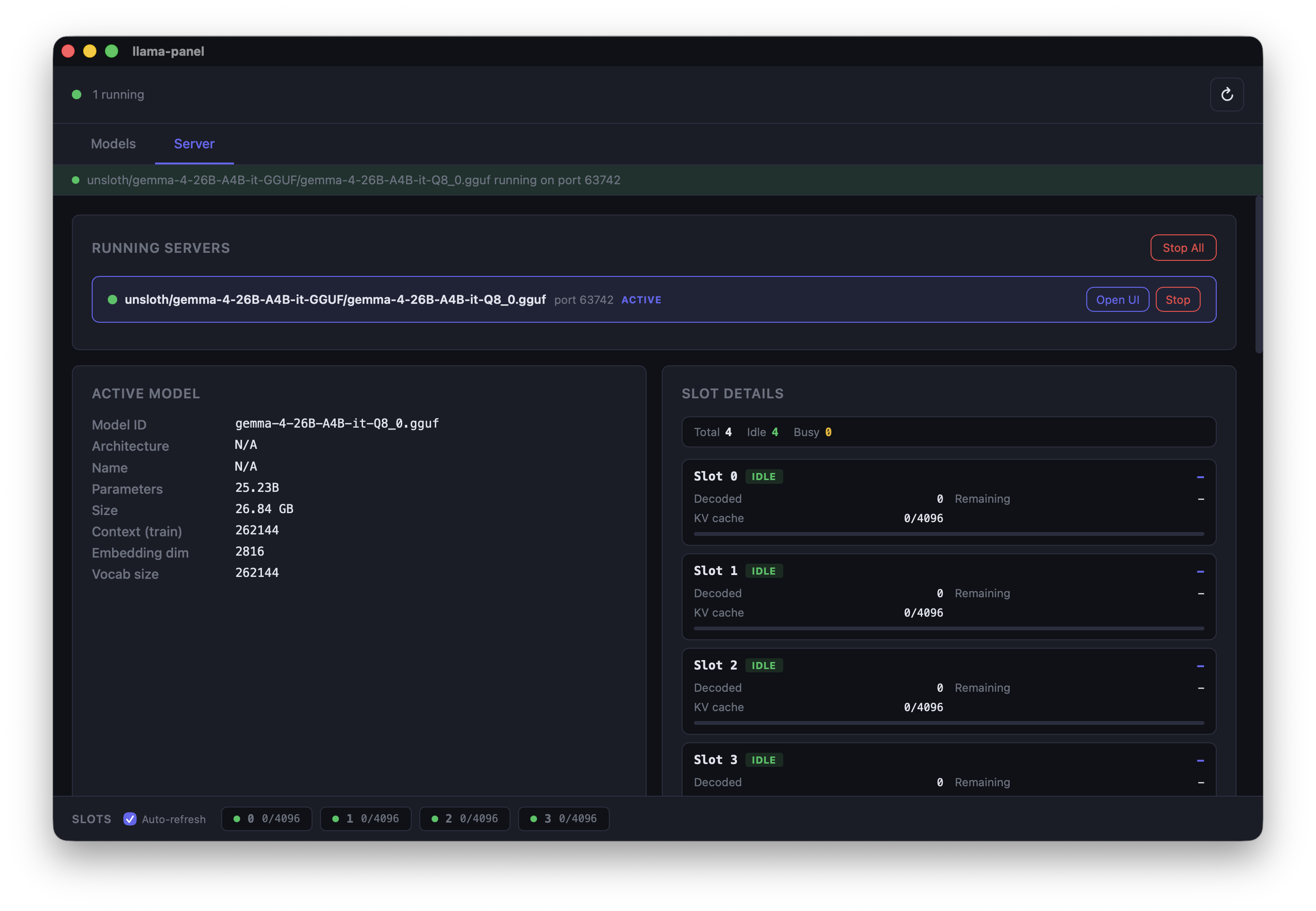 Server configuration