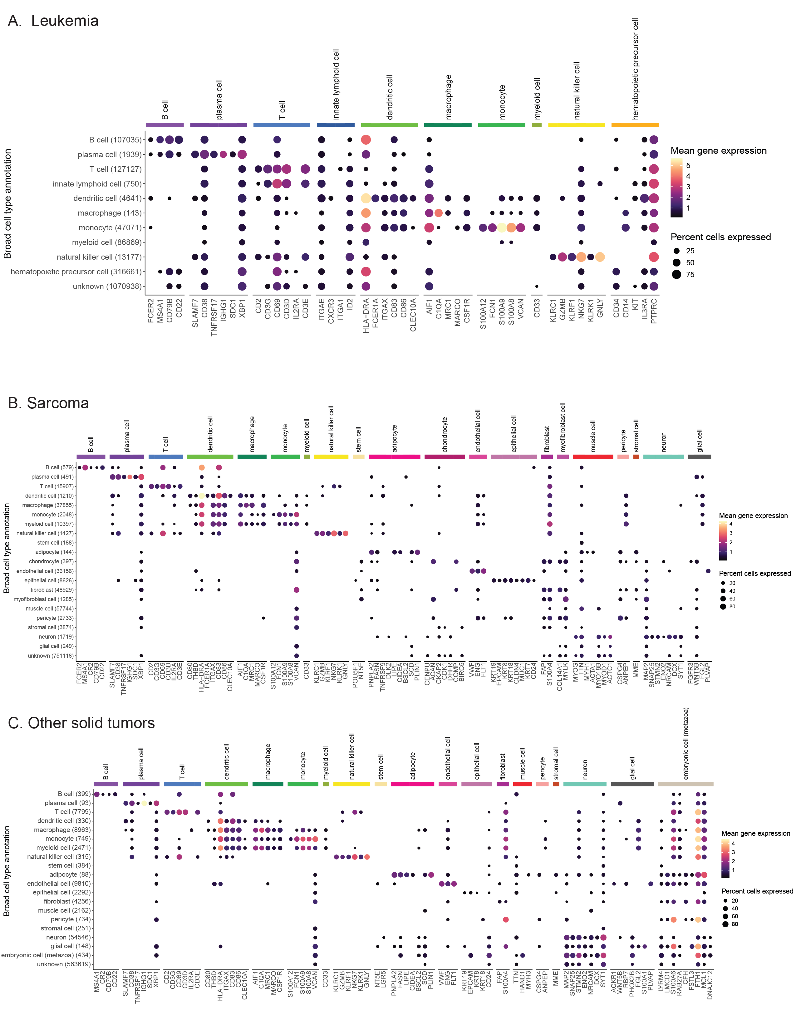 **Consensus cell type annotation gene expression in other diagnosis groups.**