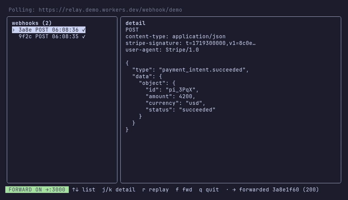 webhook-relay TUI demo