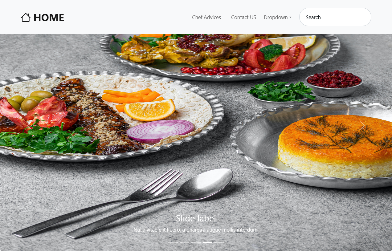 React Restaurant Screenshot