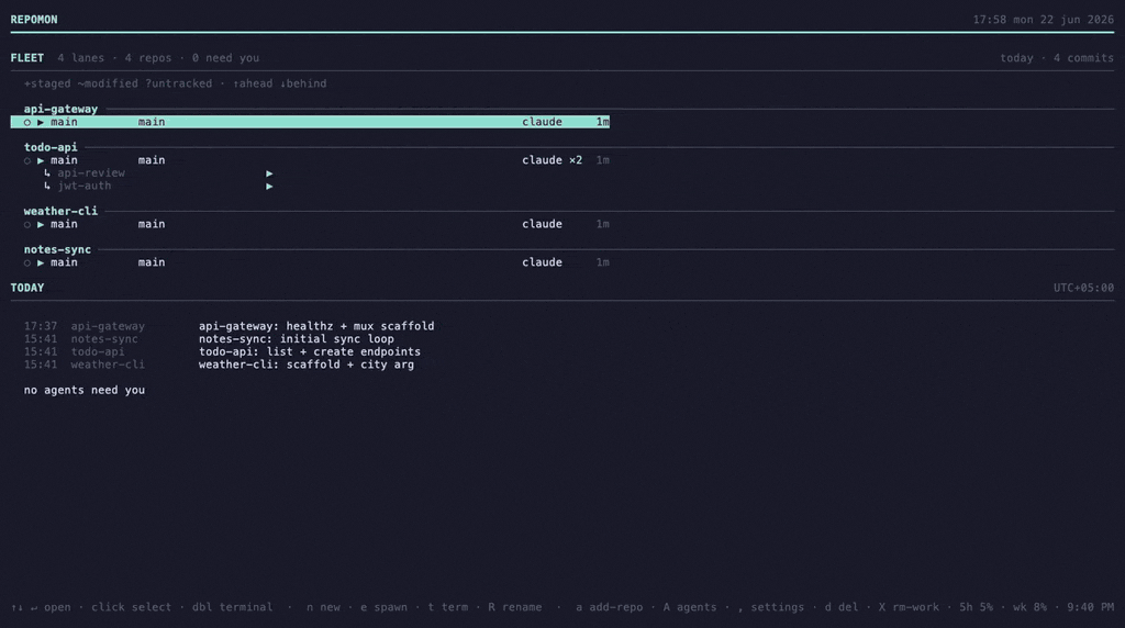 Repomon terminal UI