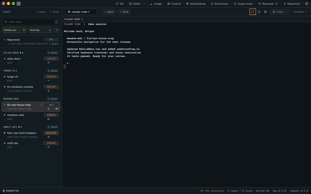 Repomon desktop app, full tour