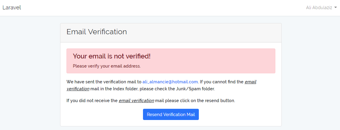 Email is not verified
