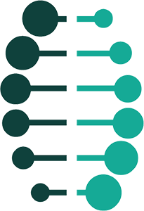 DNA strand metaphor with user needs woven throughout the helix which twists four times, for each phase of service design