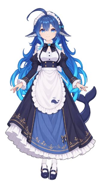 Big Whale coding companion, full-body preview