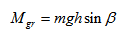 M_gr=mgh*sin(β)