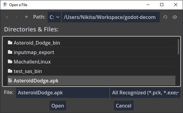 File dialog