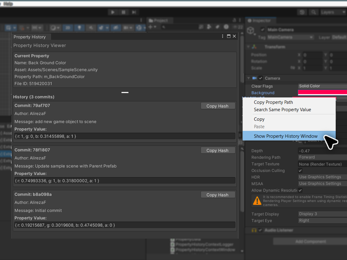 Property History Window