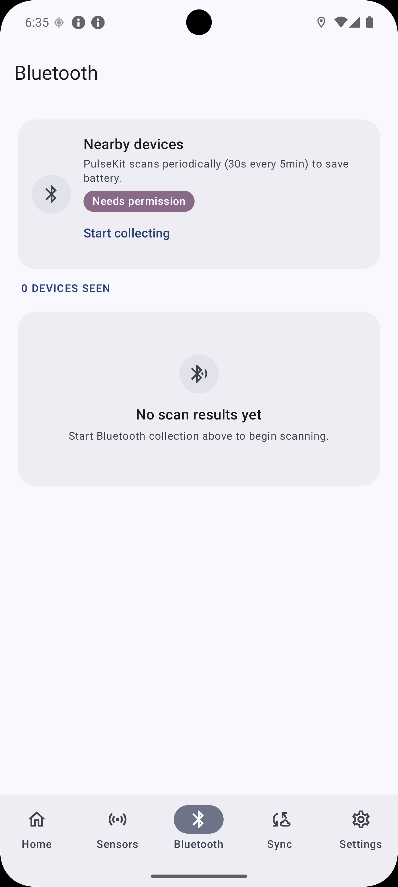 Bluetooth screen