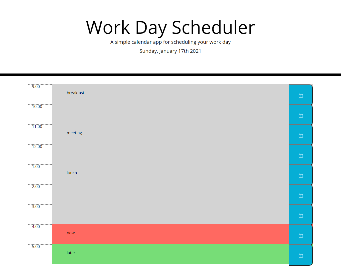 Workday Scheduler image