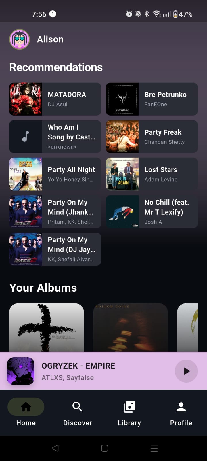 Songify Search Screen