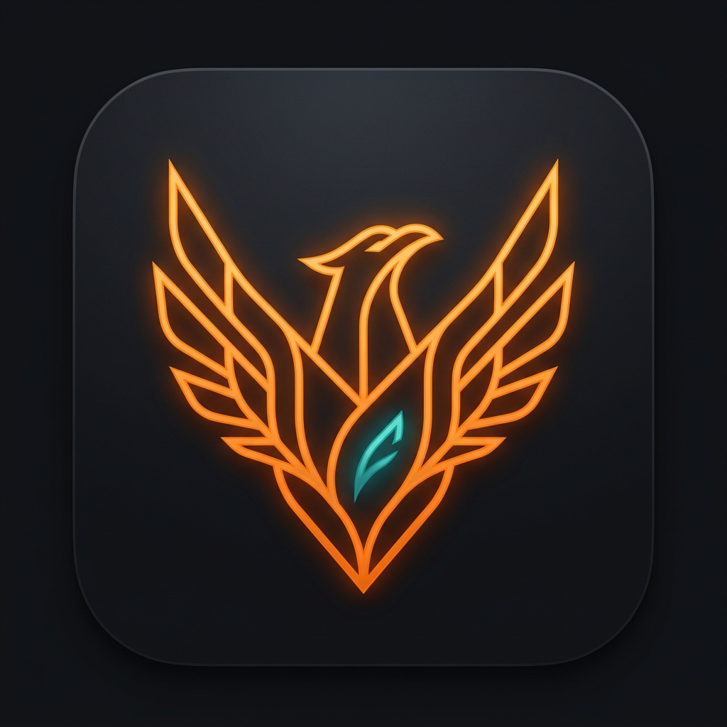 ATV-Phoenix logo: an ember-orange phoenix on a dark background