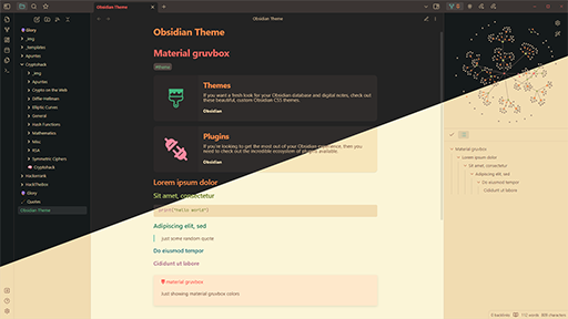 Material Gruvbox Theme Screenshot