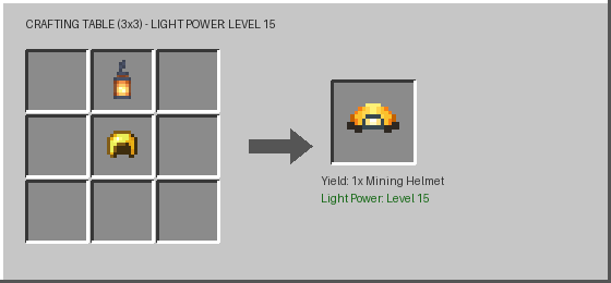 Crafting Recipe: Lantern Mining Helmet