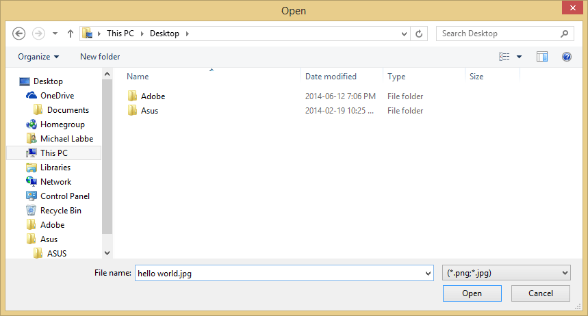 Windows 8 rendering an IFileOpenDialog