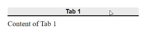 Demo showing a single tab