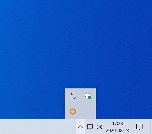 Sometimes the icon hides within the system tray arrow