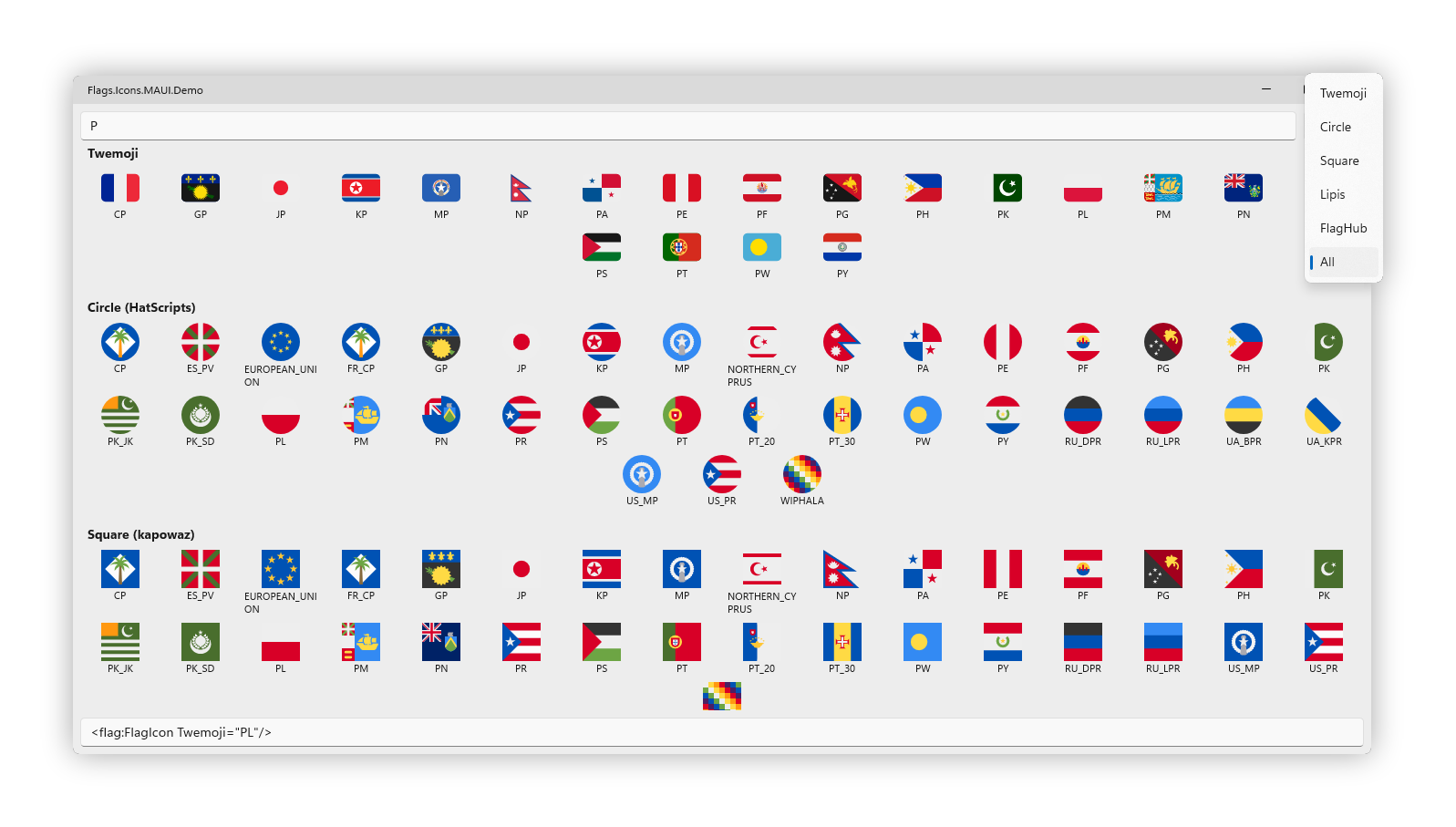 Flags.Icons demo