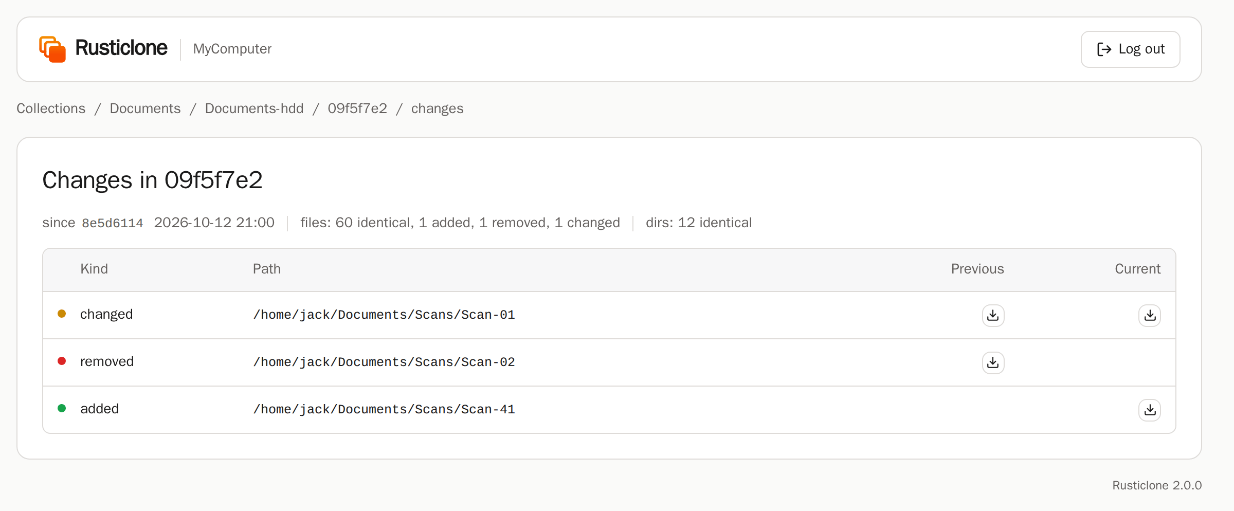 Web UI changes