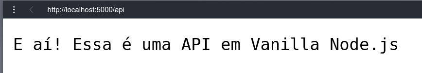 Resposta da API